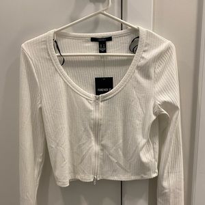 Forever 21 cropped zip up, never worn